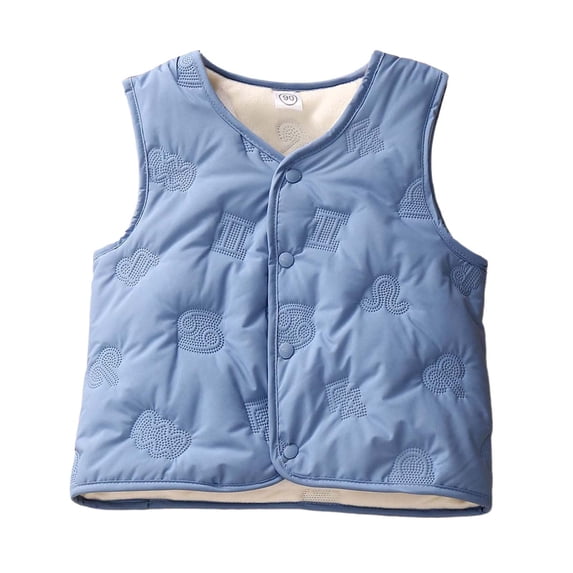 Daznico Boys Winter Vest Kids Warm Padded Sleeveless Jacket Thermal Inner Layer Thickened Coat for Toddler Children Outdoor,Kids Winter Coat,18-24 Months