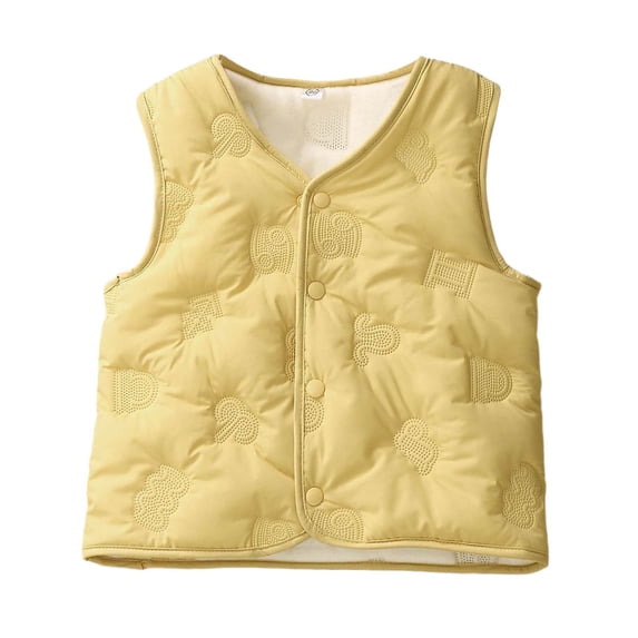 Daznico Boys Winter Vest Kids Warm Padded Sleeveless Jacket Thermal Inner Layer Thickened Coat for Toddler Children Outdoor,Kids Winter Coat,18-24 Months