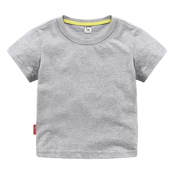 Daznico Boys and Girls' Classic Fit Crewneck T Shirt Organic Soft Pack Short Sleeve Basic Toddlers and Kids,18-24 Months