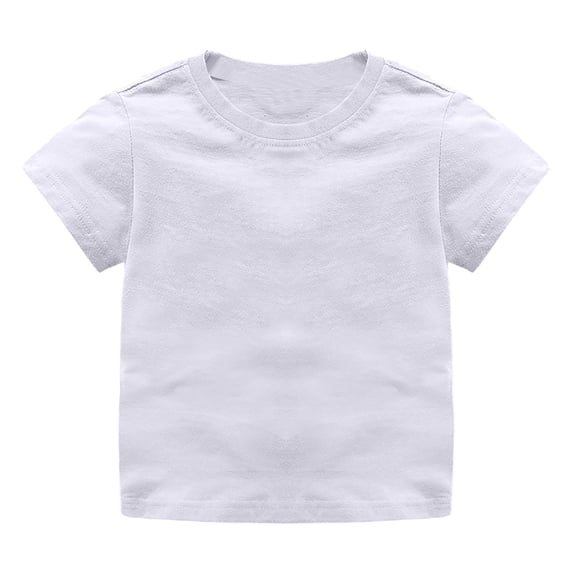 Daznico Boys and Girls' Classic Fit Crewneck T Shirt Organic Soft Pack Short Sleeve Basic Toddlers and Kids,2-3 Years