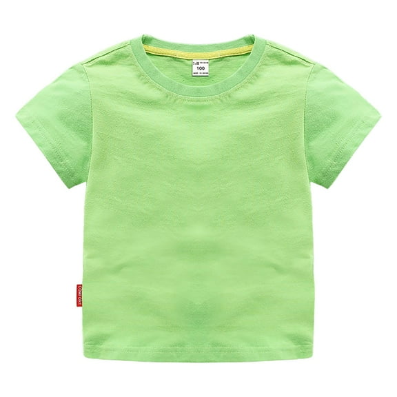 Daznico Boys and Girls' Classic Fit Crewneck T Shirt Organic Soft Pack Short Sleeve Basic Toddlers and Kids,3-4 Years