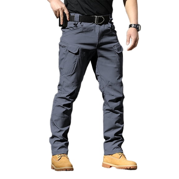 Daznico Cargo Pants for Men - Men's Cargo Pants Outdoor Hiking Pants Durable Lightweight Breathable Workout Training Trousers for Men - Sweatpants for Men,Color:Grey,Size:L