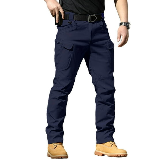 Daznico Cargo Pants for Men - Men's Cargo Pants Work Pants Durable Comfortable Outdoor Utility Pants for Casual Wear and Daily Activities - Sweatpants for Men,Color:Navy,Size:L