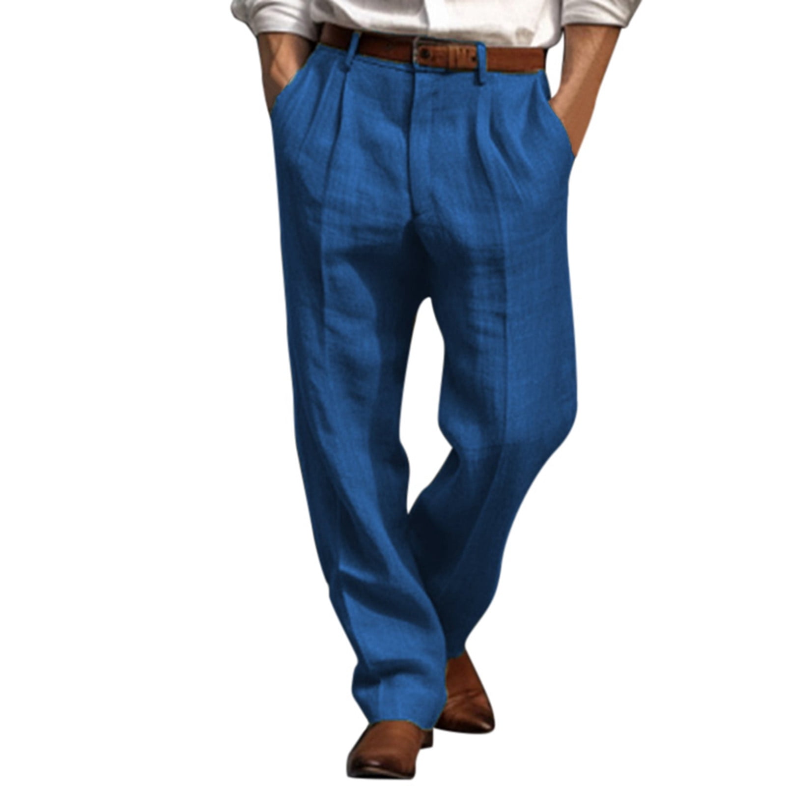 Men's Woven Cargo Pants with Zip Pockets and Knee Seams main image 0