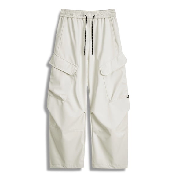 Daznico Cargo Pants for Men - Men and Women Straight Wide Leg Casual Pants - Sweatpants for Men,Color:White,Size:L