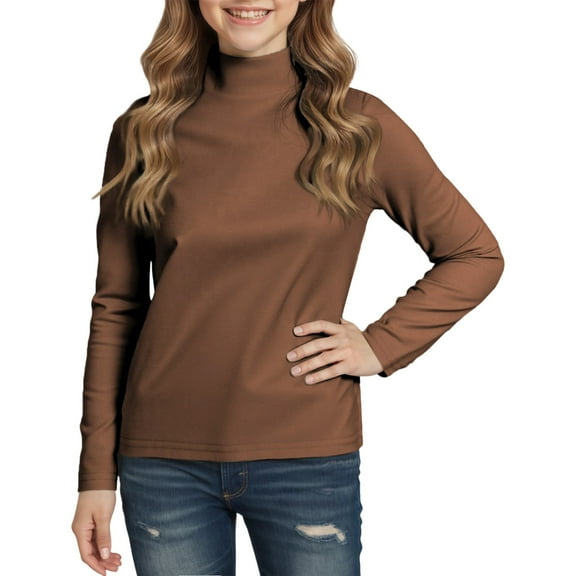 Daznico Children's Color Half Neck Pullover Base Shirt with Windproof and Warm Long Sleeved T Shirt Inner Layer,2-3 Years