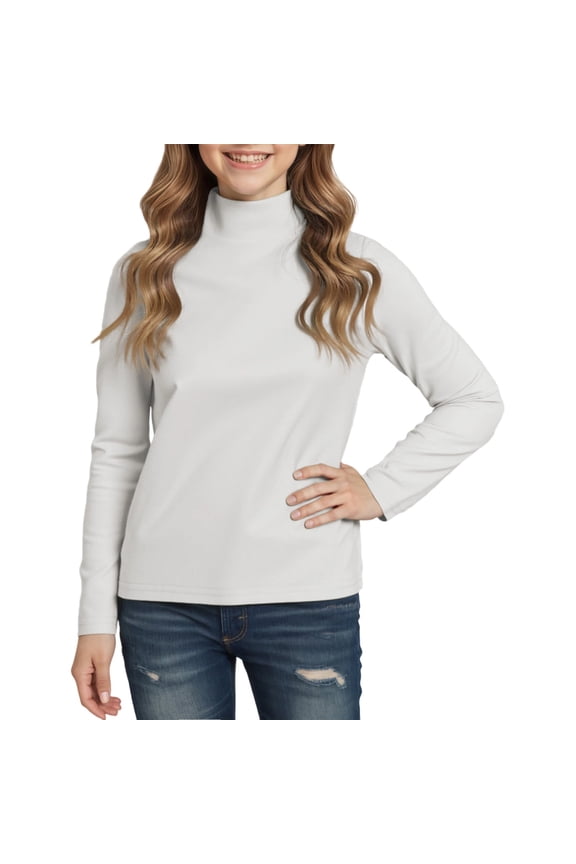 Children's Color Half Neck Pullover Base Shirt with Windproof and Warm Long Sleeved T Shirt Inner Layer,3-4 Years