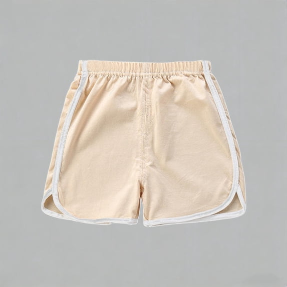Daznico Cotton Retro Track Shorts for Boys Girls Elastic Waist Summer Casual Kids Shorts with White ,3-4 Years