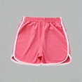 thumbnail image 1 of Daznico Cotton Retro Track Shorts for Boys Girls Elastic Waist Summer Casual Kids Shorts with White Trim,6-12 Months, 1 of 3