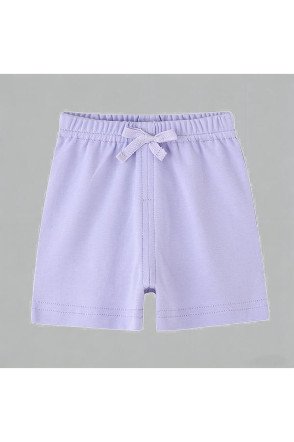 Cotton Shorts for Boys Girls Elastic Waist Summer Casual Toddler Shorts with Bow Detail,12-18 Months