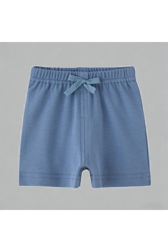 Cotton Shorts for Boys Girls Elastic Waist Summer Casual Toddler Shorts with Bow Detail,3-6 Months