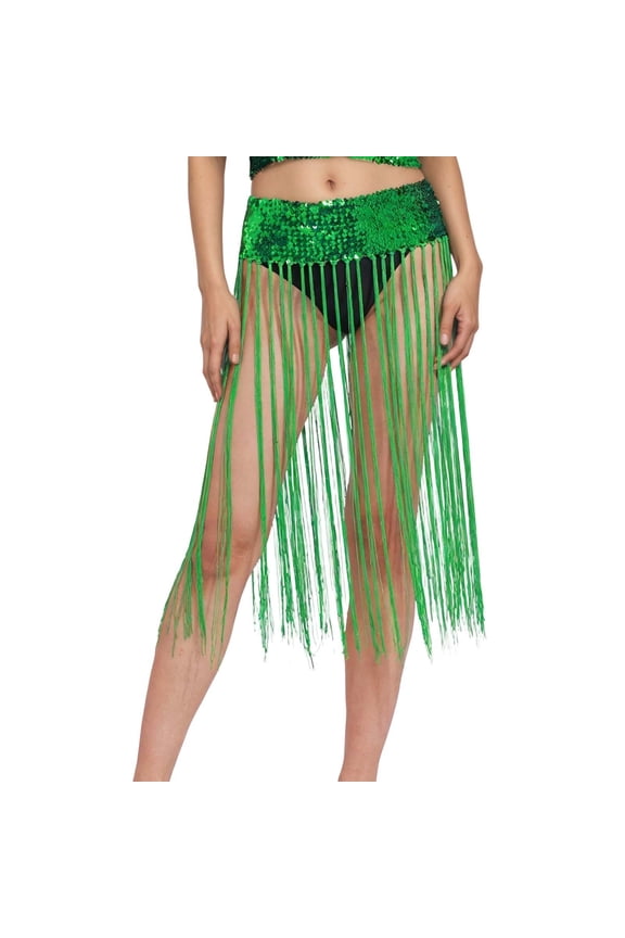 Dance Waist Skirt with Fringe Tassel Belt for Latin Belly Dance Practice Performance ,Mardi Gras Clothing,Mardi Gras Skirt,One Size