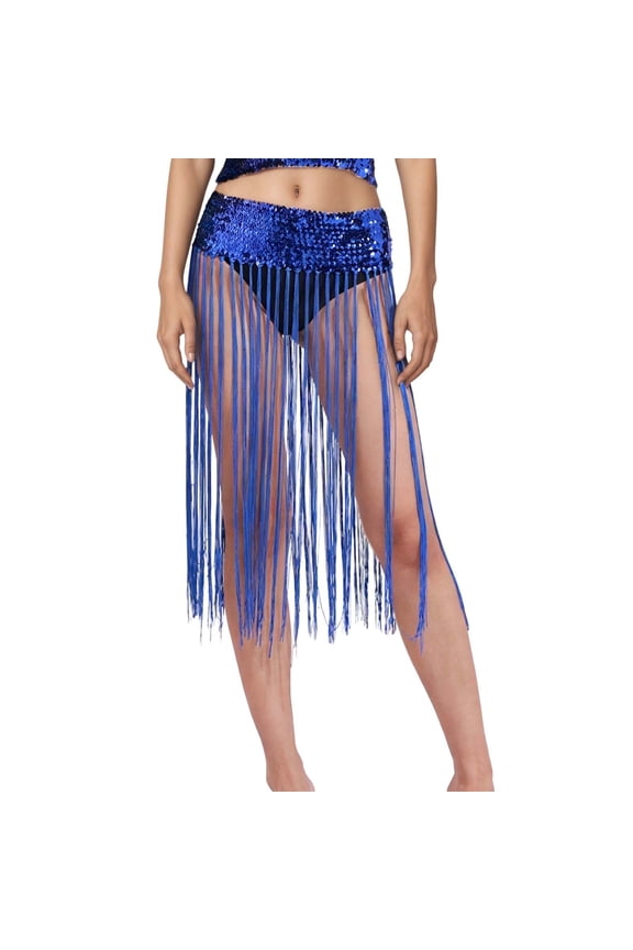 Dance Waist Skirt with Fringe Tassel Belt for Latin Belly Dance Practice Performance ,Mardi Gras Clothing,Mardi Gras Skirt,One Size