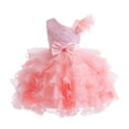 thumbnail image 1 of Daznico Elegant Dress for Girls Formal Gown with Sash Toddler Party Attire for Birthday Celebration and Holiday Events,3-4 Years, 1 of 4
