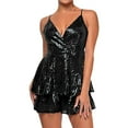 thumbnail image 1 of Daznico Elegant Festival Style Layered Deep Back Jumpsuit Dress for Sleeveless Sequin Midi Romper Outfit for Party Events,Mardi Gras Clothing,XXL, 1 of 7