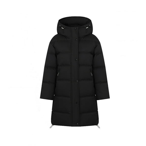 Daznico Fashionable and Solid Color Hooded Down Padded Jacket for Warm and Thick Loose Padded Jacket,Jackets for Women,M