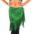 thumbnail image 1 of Daznico Fringe Skirt with Sequins for Belly Dance Performance and Party,Mardi Gras Clothing,Mardi Gras Skirt,One Size, 1 of 6