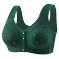 thumbnail image 1 of Daznico Front Closure Daisy Bras for Older Women Plus Size Push Up Comfortable No Underwire Seniors Full Coverage Cotton Bra,Size 40, 1 of 3