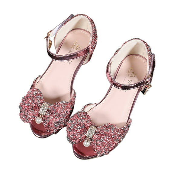 Daznico Girls Dress Sandals with Low Heel for Everyday School Wear and Party Occasions Comfortable Easy Clean Summer Footwear,2.5