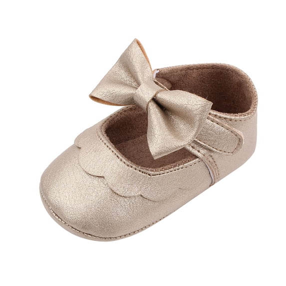Daznico Girls First Walking Sandals with Delicate Bowknot Design for Toddler Early Steps,6-12 Months