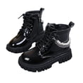 thumbnail image 1 of Daznico Girls Glitter Pearl Chain Ankle Boots British Style Soft Sole Short Boots for Fall Winter Big Kids,4.5-5 Years, 1 of 9
