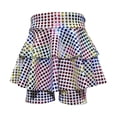 thumbnail image 1 of Daznico Girls Glitter Sequin Dance Performance Tutu Skirt with Matching Shorts for Stage Shows and Party Wear,Mardi Gras Clothing,Mardi Gras Skirt,8-9 Years, 1 of 2