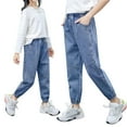 thumbnail image 1 of Daznico Girls Jeans Spring Long Pants Soft Stretch Pants,18-24 Months, 1 of 7