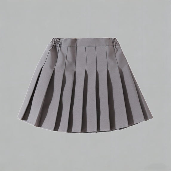Daznico Girls Pleated Tennis Skirt Elastic Waist High Waist Casual Mini Skirt for School and Summer Wear,5-6 Years