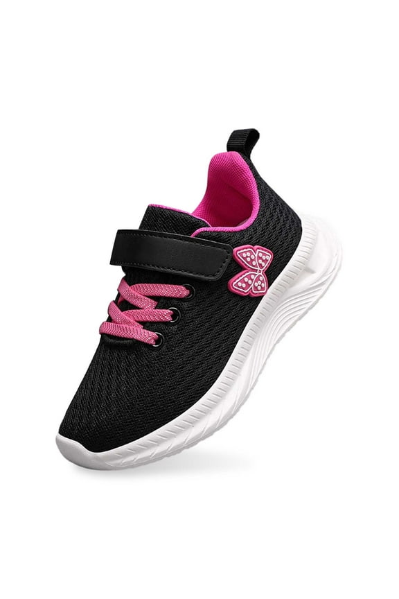 Girls Sneakers Breathable Mesh Lightweight Sports Shoes for Kids with Flexible Non Sole Design,9-10 Years