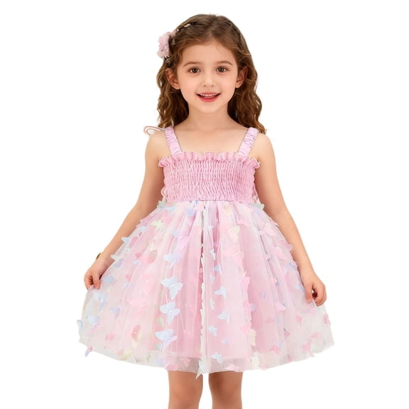 Daznico Girls Sparkly Dress Fairy Sleeveless Party Tutu with Star Sequins and Bow,Mardi Gras Clothing,4-5 Years