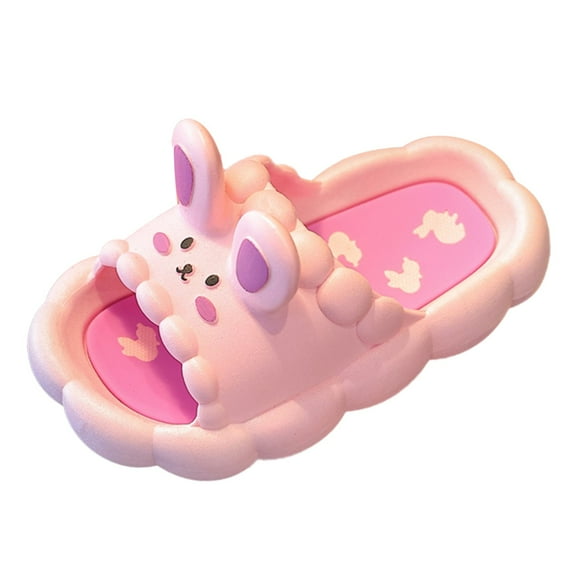 Daznico Girls Summer Indoor Slippers Cartoon Design Home Bathing Soft Comfortable Children Footwear,6-7 Years