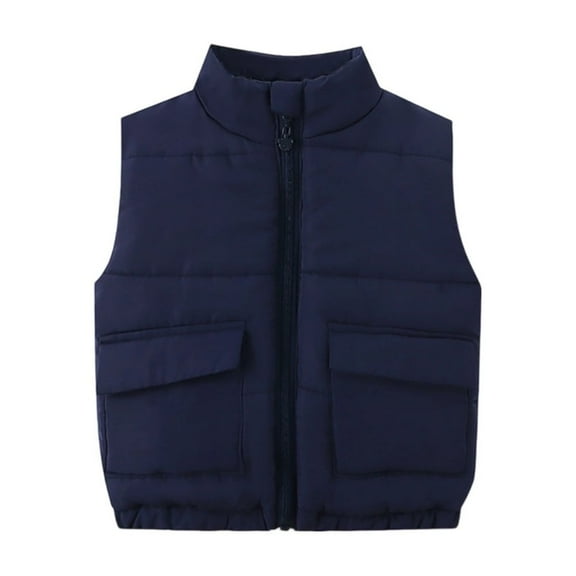 Daznico Girls Winter Vest Padded Quilted Sleeveless Jacket Warm Thickened Outerwear for Kids Toddler Casual Outfit,5-6 Years