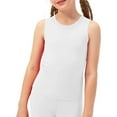 thumbnail image 1 of Daznico Girls Workout Tank Top Stretchy Yoga Vest for Kids Soft Breathable Athletic Tee Comfortable Activewear for Sports and Dance,9-10 Years, 1 of 5