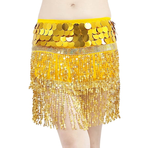 Daznico Gleaming Sequin Fringe Party Skirt for – Sparkly Flapper Style Mini Skirt for Evening Events and Celebrations,Mardi Gras Clothing,Mardi Gras Skirt,One Size