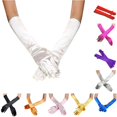 thumbnail image 1 of Daznico Gloves Womens Prom Opera Gloves Satin Wedding Long Bridal Evening Party Gloves/Mittens, 1 of 2