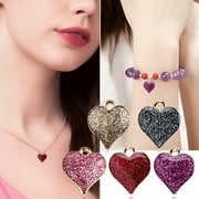 Daznico Heart Shape Charms Bling Charms For Jewelry Making Valentine's Day DIY Earring Bracelet Necklace