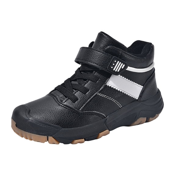 Daznico High Top Winter Boots for Boys Warm Canvas Ankle Shoes Non Outdoor Youth Footwear Toddler Children,11-11.5 Years