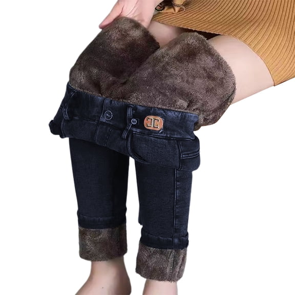 Daznico High Waist Lined Skinny Jeans Stretchy Warm Pencil Pants Slim Fit Comfortable Everyday Casual Denim Trousers,27