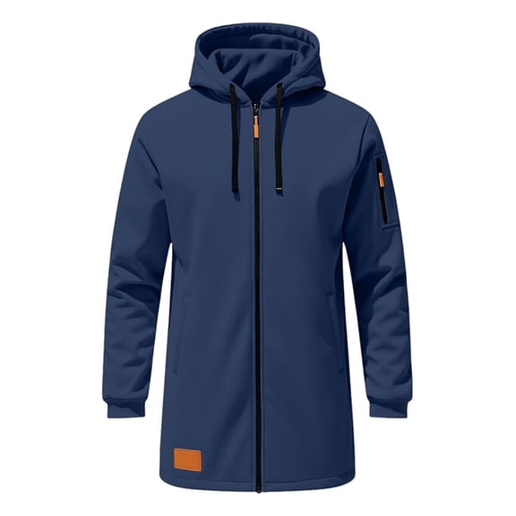 Daznico Jackets for Men,Anorak Jacket Windproof Lightweight Outdoor Full Zip Hooded Coat for Autumn Winter Casual Water Raincoat,Mens Winter Coats,Size:M