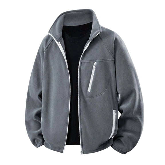 Daznico Jackets for Men, Lined Warm Stand Up Collar Cardigan Jacket Jacket for Teenagers Fashionable Color Autumn and Winter,Mens Winter Coats,Size:S