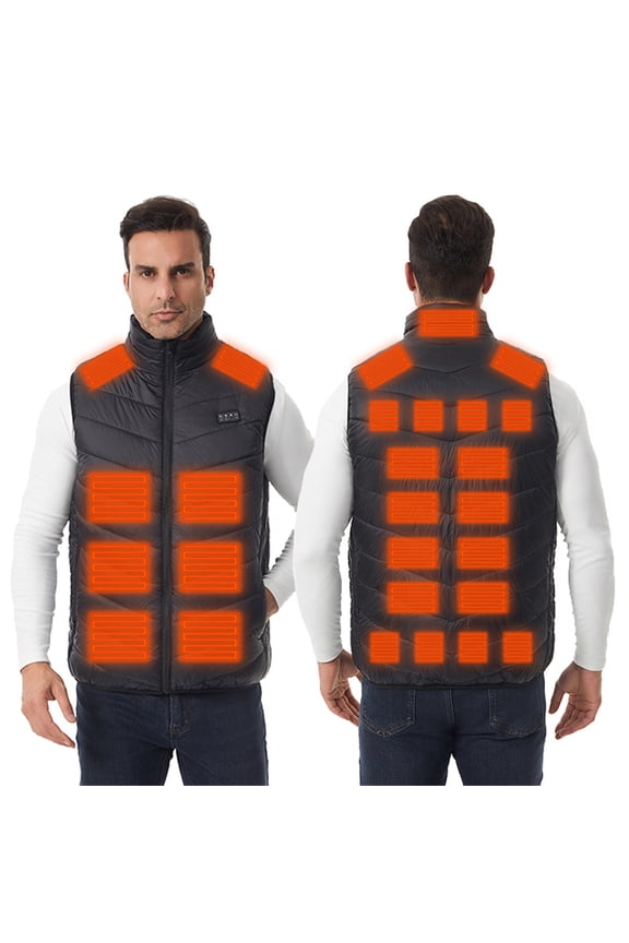Jackets for Men,Heated Vest Winter Thermal Warming Sleeveless Jacket with Heat Tech for Cold Weather Outdoor Activities,Mens Winter Coats,Size:M