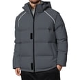thumbnail image 1 of Daznico Jackets for Men,Heavyweight Hooded Coat Winter Warm Insulated Jacket with Detachable Outdoor Windproof Cold Weather,Mens Winter Coats,Size:XXL, 1 of 5