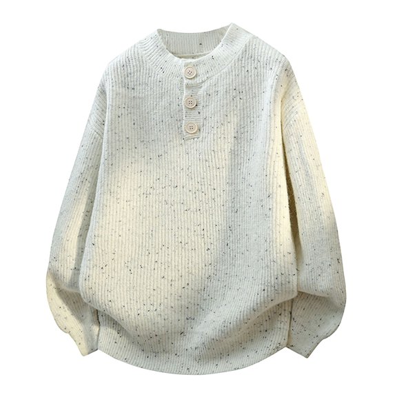 Daznico Jackets for Men,Knit Sweater Coat for Winter Warm Soft Textured Fabric Long Sleeve Button Front Casual Versatile Layering Piece for Cold Weather,Mens Winter Coats,Size:L