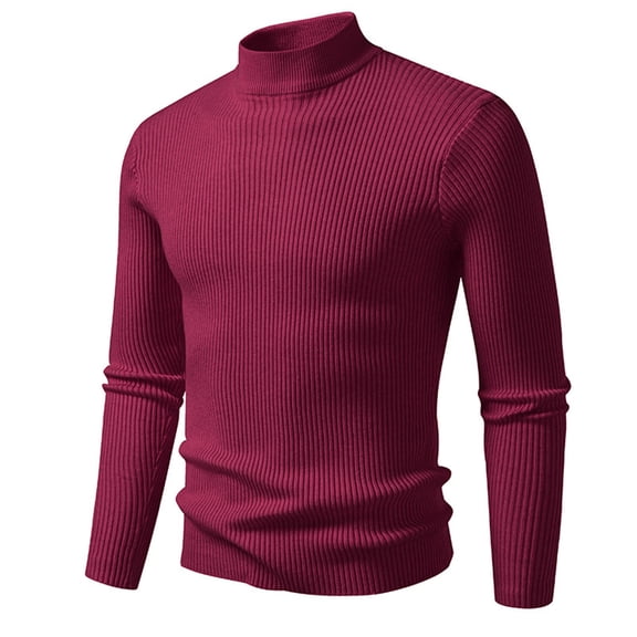 Daznico Jackets for Men,Knitted Sweater Coat Winter Pullover Slim Fit Casual Warm Soft Long Sleeve Solid Color Crewneck Shirt for Daily Wear and Outdoor,Mens Winter Coats,Size:L