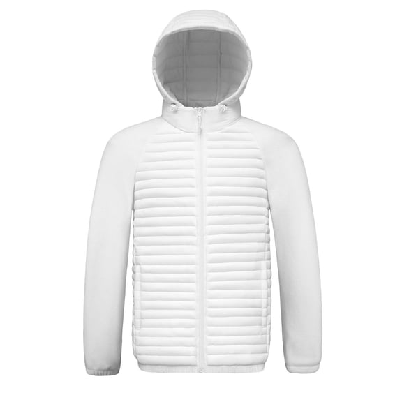 Daznico Jackets for Men,Lightweight Thermal Quilted Jacket for Detachable Hood Winter Warm Padded Coat Outdoor Casual Windproof Anorak Outerwear,Mens Winter Coats,Size:L