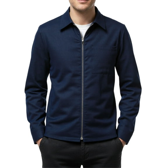 Daznico Jackets for Men,Linen Notch Lapel Jacket with Pockets Lightweight Outerwear Coat for Daily Wear Breathable Fabric Smart Casual Versatile Layering Piece,Mens Winter Coats,Size:M