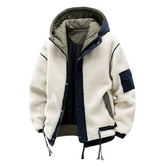 Daznico Jackets for Men,Winter Lined Jacket Heavy Duty Windproof Thermal Insulated Coat for Cold Weather Outdoor Activities,Mens Winter Coats,Size:4XL