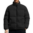 thumbnail image 1 of Daznico Jackets for Men,Winter Padded Coat Warm Thickened Insulated Jacket Outdoor Casual Warm Hooded Oversized Fit Outerwear for Cold Weather,Mens Winter Coats,Size:4XL, 1 of 9