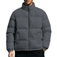 thumbnail image 1 of Daznico Jackets for Men,Winter Padded Coat Warm Thickened Insulated Jacket Outdoor Casual Warm Hooded Oversized Fit Outerwear for Cold Weather,Mens Winter Coats,Size:XXL, 1 of 5