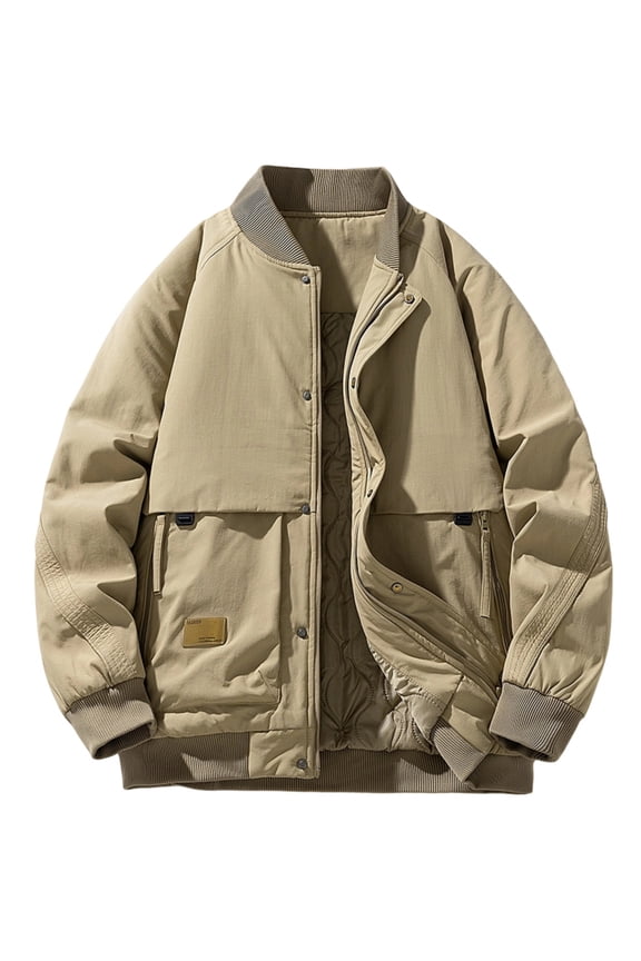 Jackets for Men,Winter Thickened Warm Coat Heavy Duty Cold Weather Jacket with Hood Windproof Insulated Padded Thermal Quilted,Mens Winter Coats,Size:3XL